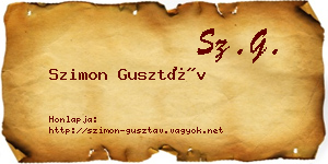 Szimon Gusztáv névjegykártya