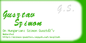 gusztav szimon business card